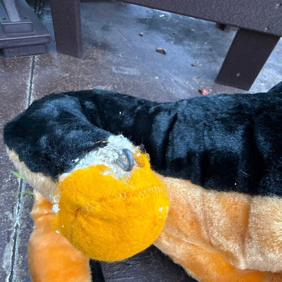 Vintage stuffed animal bull with ring in nose black 1950s old toys collector far - Picture 6 of 10